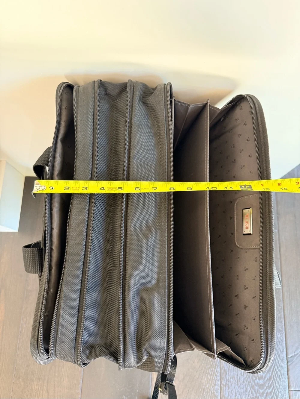 TUMI Alpha 26160D4 Black Ballistic Nylon Expandable Laptop Briefcase